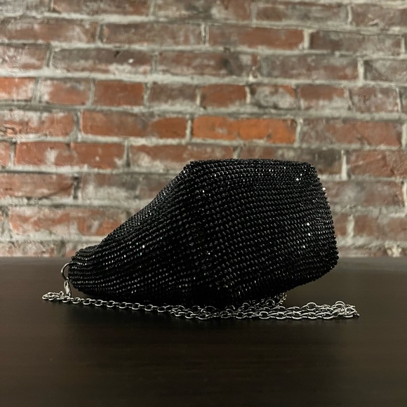 Jessica McClintock Tiny Black Purse with removable strap - Picture 7 of 9